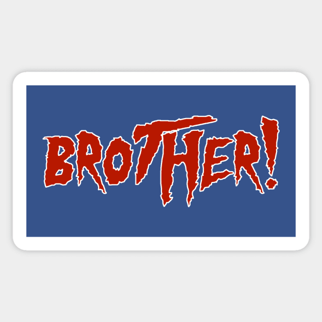 Brother White Outline Sticker by WrestleWithHope